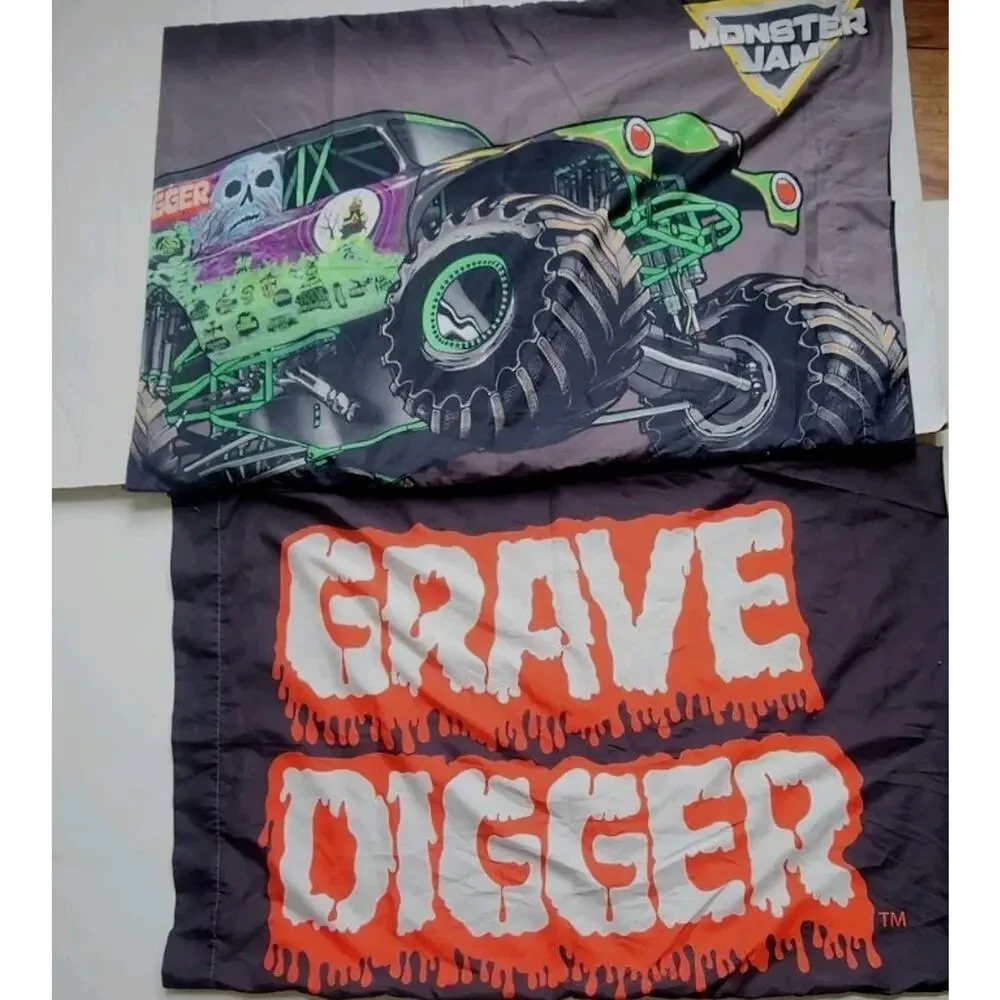 2 Monster Jam Grave Digger Pillowcase Standard Size Bedding Home Decor